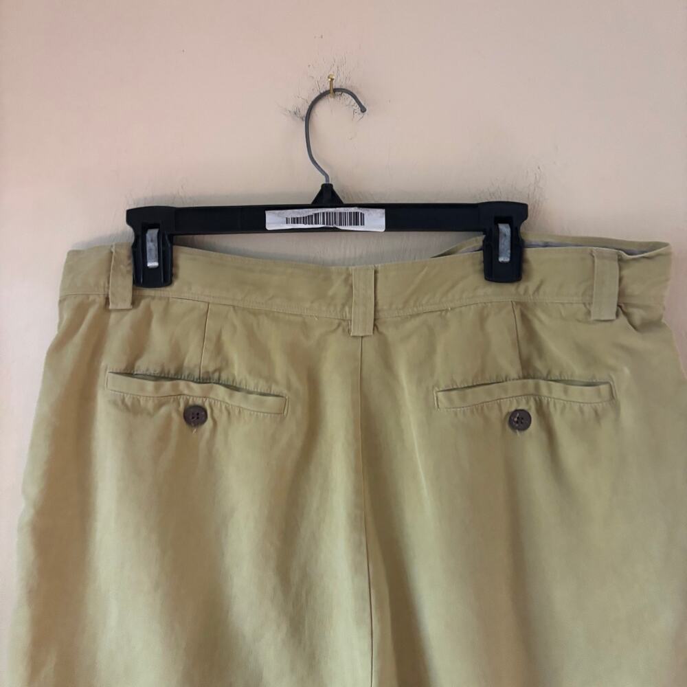 Tommy Bahama Men’s Shorts 36 Silk Linen Olive Green Casual Summer Flat Front - Picture 5 of 13
